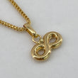 Dije Infinito  0.35gr / 1cm / Liso  Oro Amarillo $