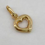 Dije Silueta Corazon  0.4gr / 1.5cm / Liso  Oro Amarillo $