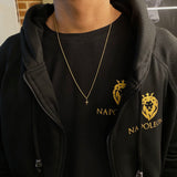 Cadena Lazo 1.1gr / 60cm + Dije Cruz Lisa 0.2gr / 1.6cm Oro Amarillo (Oferta)