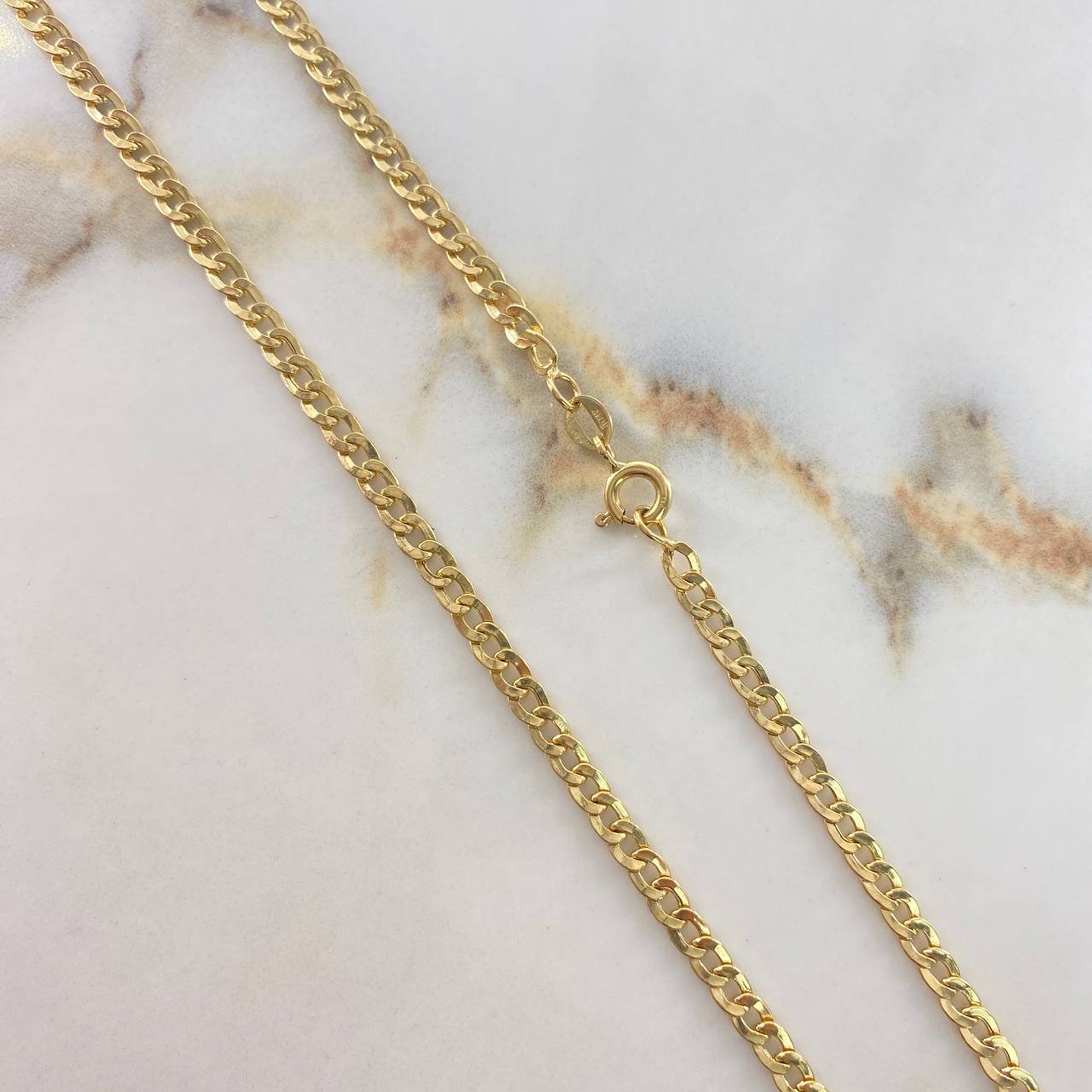 Cadena Cubana  3.9gr / 60cm / 2.2mm Oro Amarillo +0 &