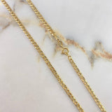 Cadena Cubana  3.9gr / 60cm / 2.2mm Oro Amarillo +0 &