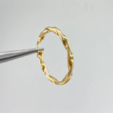 Candongas Amber 2.8gr / 3cm / Entorchadas Mate  Oro Amarillo &