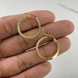Candongas Aroa 1.7gr / 2cm / Lineas Lisas Oro Amarillo &