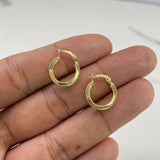 Candongas Miku 1.15gr / 1.5cm / Lineas  Oro Amarillo &