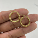 Candongas Gema 1.7gr / 2cm / Entorchada Relive  Oro Amarillo &
