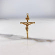 Dije Cruz Cristo  1.6gr / 4.5cm / Liso  Oro Amarillo &