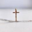 Dije Cruz Cristo  2gr / 3.5cm / Abstracto  Dos Oros Blanco Rosa &