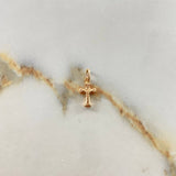 Dije Cruz Cristo Imperial  0.45gr / 2cm / Lisa  Oro Rosa &