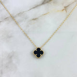 Cadena Espiga Trebol VCyA 3.35gr / 40cm / 1.8mm Agata Negra Oro Amarillo +4 ©