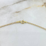 Cadena Espiga Trebol VCyA 3.35gr / 40cm / 1.8mm Agata Negra Oro Amarillo +4 ©