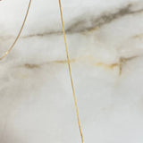 Cadena Veneciana Trebol VCyA 1.8gr / 40cm / 0.5mm Nacar Blanco Oro Amarillo +4 *