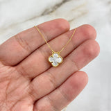 Cadena Veneciana Trebol VCyA 1.85gr / 40cm / 0.5mm Nacar Blanco Oro Amarillo +4 ©