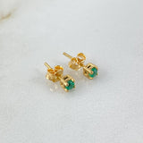 Topos 0.9gr / Esmeraldas 16pts Broche Mariposa Oro Amarillo (Joya) ©