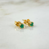 Topos 0.9gr / Esmeraldas 16pts Broche Mariposa Oro Amarillo (Joya) ©