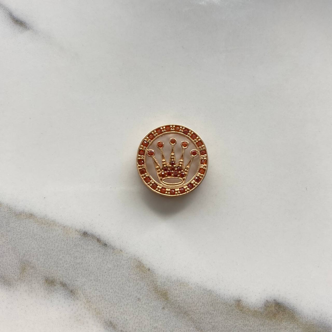 Herraje Corona Rx  2.7gr / 1.5cm / Circones Anarajandos  Oro Rosa &