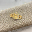 Herraje Corona Rx  5.6gr / 3.5cm / Circones Blancos  Oro Amarillo &