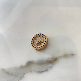 Herraje Corona Rx  2.6gr / 1.5cm / Circones Negros  Oro Rosa &