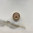 Herraje Corona Rx  2.7gr / 1.5cm / Circones Negros  Oro Rosa &
