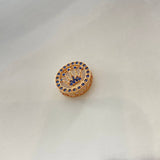 Herraje Corona Rx  2.7gr / 1.5cm / Circones Azules  Oro Rosa &