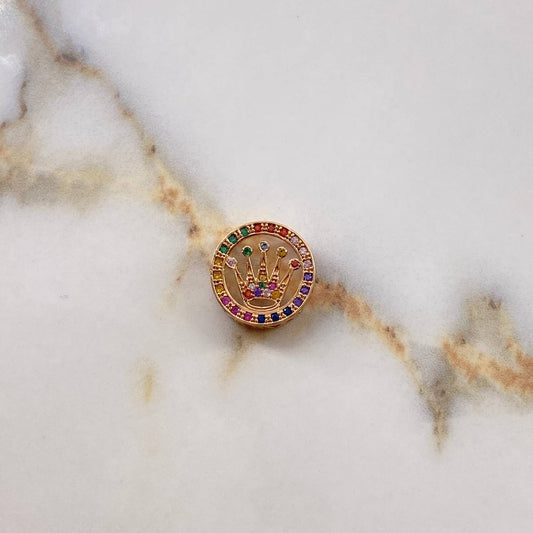 Herraje Corona Rx  2.75gr / 1.5cm / Circones de Colores  Oro Rosa &