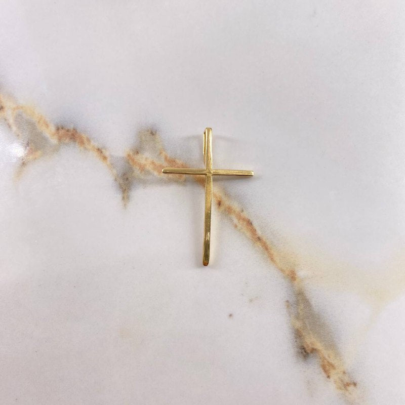Dije Cruz 2.25gr / 4cm / Lisa Oro Amarillo &