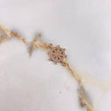 Herraje Timon  2.25gr / 2.5cm / Circones Blancos  Oro Rosa &