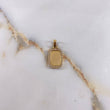 Dije Placas  4.65gr / 3cm / Circones Blancos  Oro Amarillo &