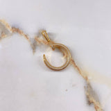 Dije Clavo  4.8gr / 4cm / Circones Blancos  Oro Amarillo &