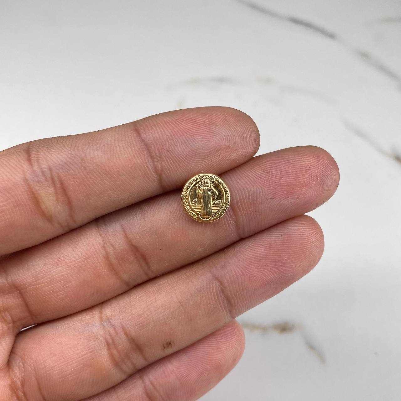 Herraje San Benito Tambor  0.55gr / 1cm / Liso  Oro Amarillo &