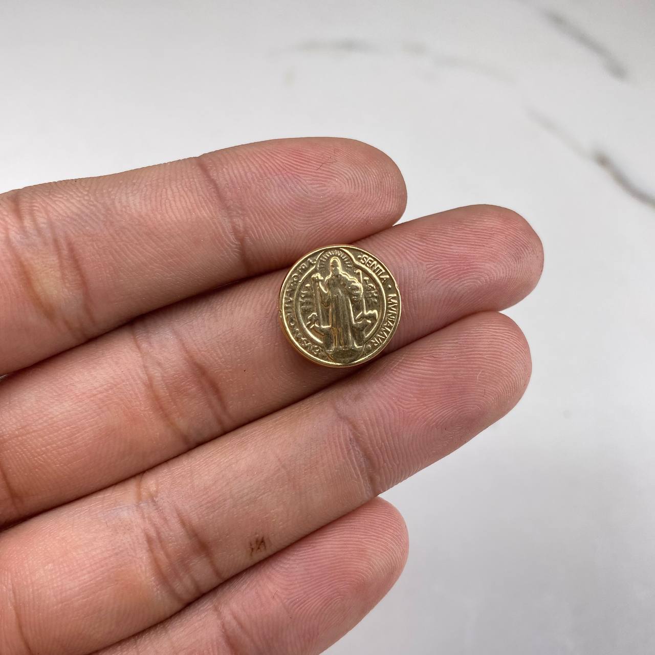 Herraje San Benito Tambor  1.05gr / 1.5cm / Liso  Oro Amarillo &