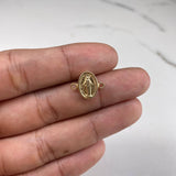 Herraje Virgen Milagrosa  0.7gr / 1.5cm / Liso  Oro Amarillo &