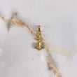 Herraje Ancla  1.95gr / 3cm / Circones Blancos  Oro Amarillo &