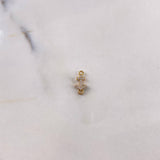 Herraje Ancla  0.55gr / 1cm / Circones Blancos  Oro Amarillo &