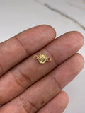 Herraje Virgen Milagrosa  0.2gr / 1cm / Liso  Oro Amarillo &