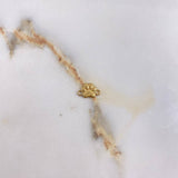 Herraje Huella 0.5gr / 1cm / Liso Oro Amarillo &