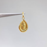 Dije Gota Virgen del Carmen  0.75gr / 2.5cm / Troquelado  Oro Amarillo &