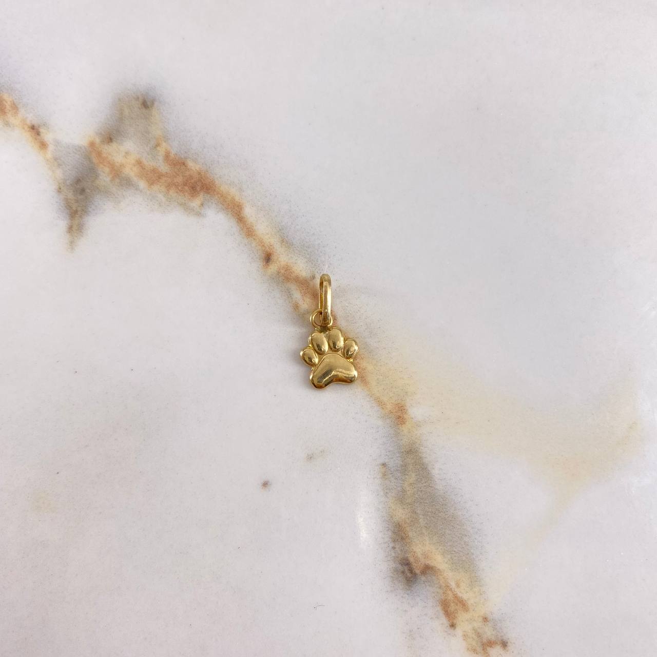 Dije Huella  0.55gr / 1.5cm / Liso  Oro Amarillo &