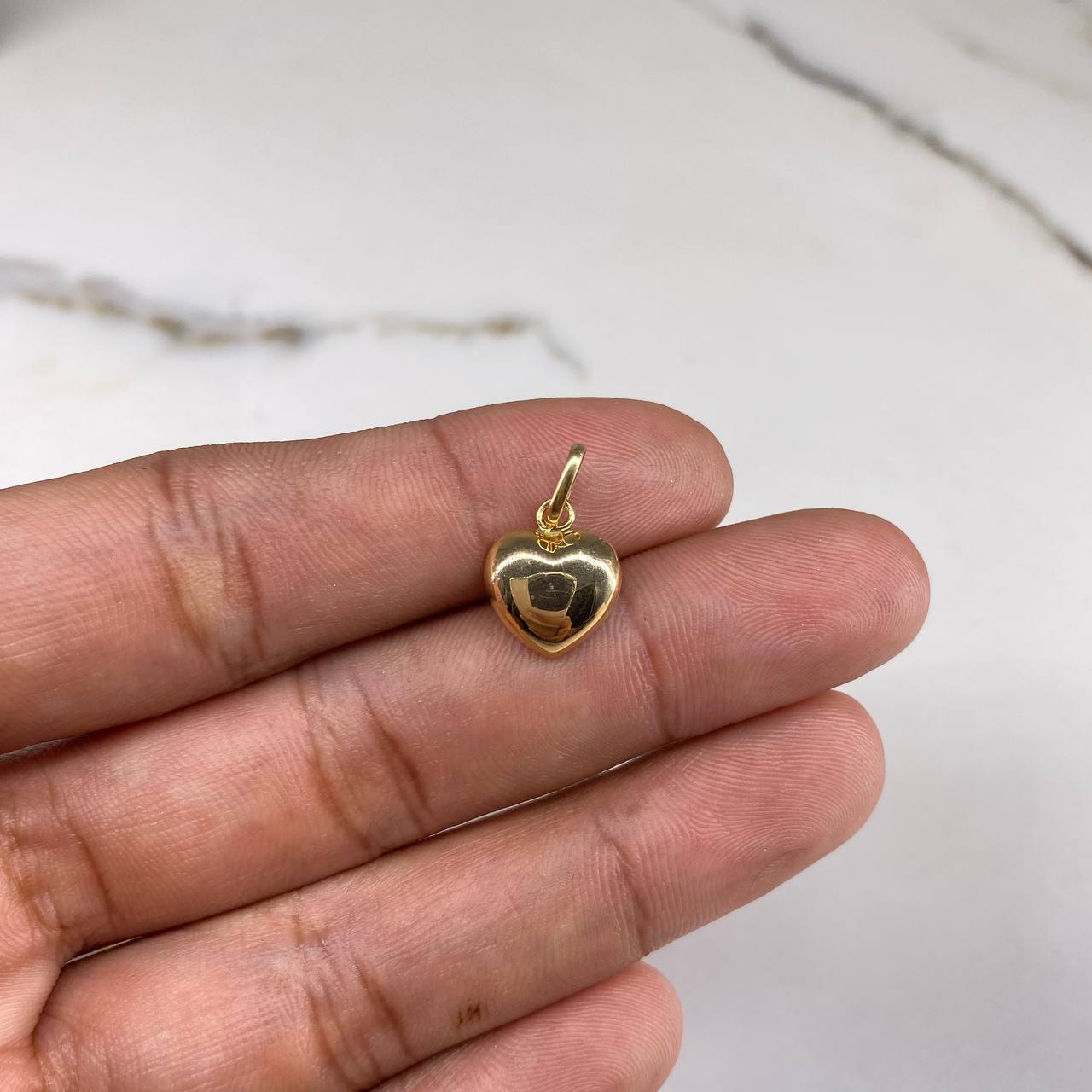 Dije Corazon  0.9gr / 2cm / Liso  Oro Amarillo &