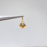 Dije Corazon  0.4gr / 1.5cm / Liso  Oro Amarillo $