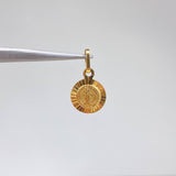 Dije San Benito  1.25gr / 2.5cm / Diamantado Oro Amarillo &