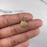 Dije San Benito  1.25gr / 2.5cm / Diamantado Oro Amarillo &