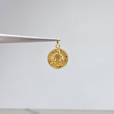 Dije San Benito  0.65gr / 2cm / Liso  Oro Amarillo &