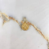 Dije San Benito  0.65gr / 2cm / Liso  Oro Amarillo &