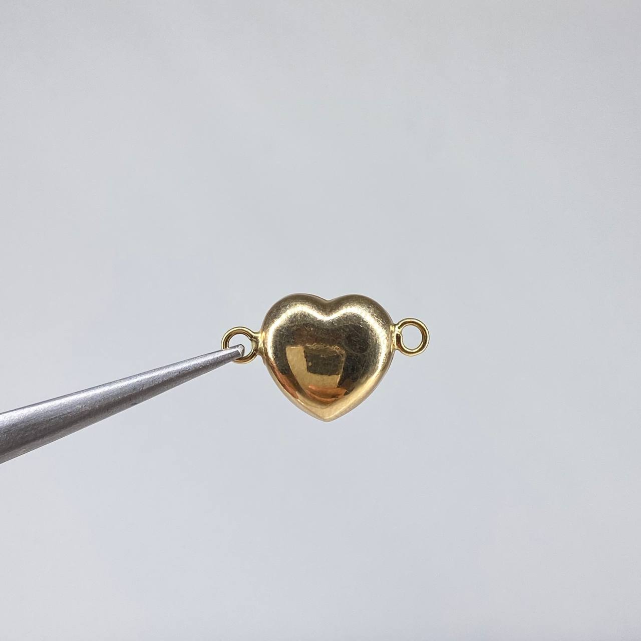 Herraje Corazon  0.8gr / 1.5cm-Liso  Oro Amarillo &