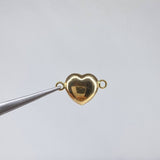 Herraje Corazon  0.8gr / 1.5cm-Liso  Oro Amarillo &