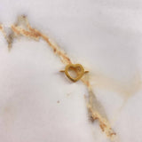 Herraje Silueta Corazon  1gr / 1.5cm-Liso  Oro Amarillo &