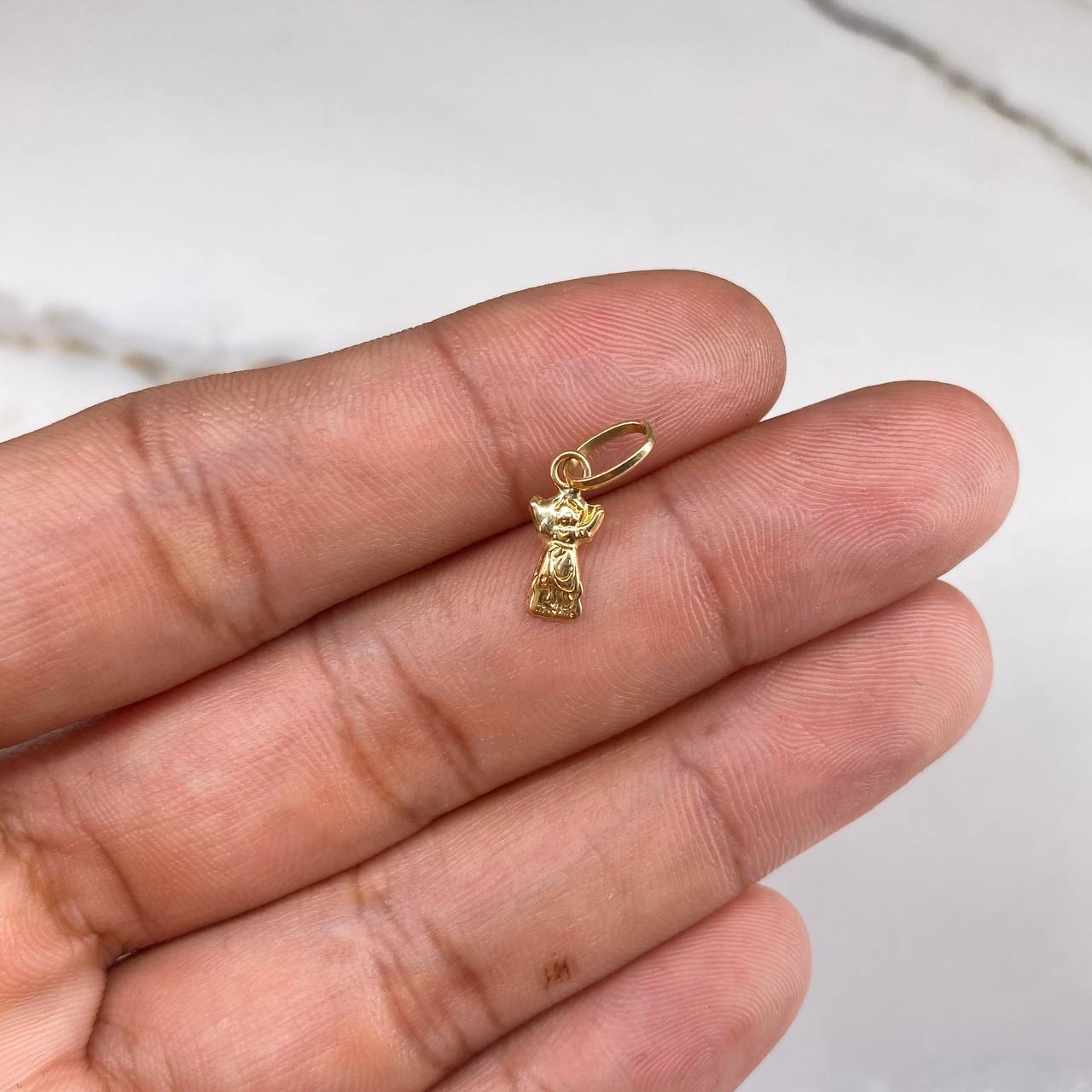Dije Divino Niño  0.45gr / 1.5cm-Liso  Oro Amarillo &