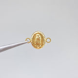 Herraje Virgen de Guadalupe 0.35gr / 1.5cm-Liso Oro Amarillo $
