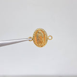 Herraje Virgen de Guadalupe 0.7gr / 1.5cm-Liso Oro Amarillo &