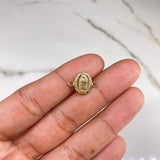 Herraje Virgen de Guadalupe 0.7gr / 1.5cm-Liso Oro Amarillo &